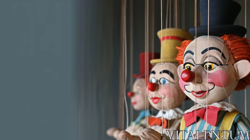 Vintage Marionettes: Exquisite Artistry and Emotive Expressions AI Image