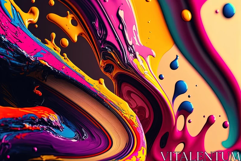 Colorful Liquid Artwork | Hyper-Detailed and Vivid Colors AI Image