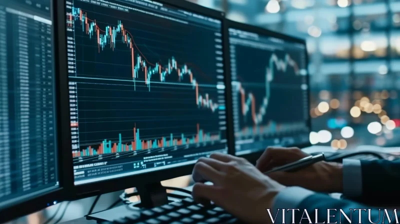 Powerful Stock Trader at Work - Financial Markets AI Image