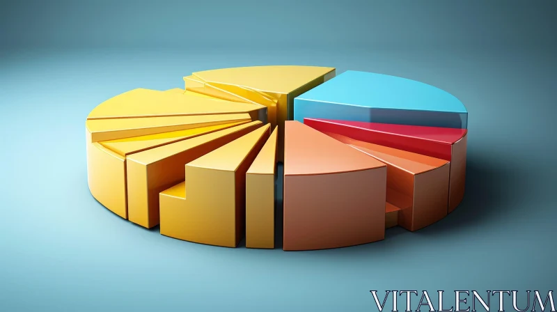 Stunning 3D Pie Chart with Vibrant Colors | Abstract Art AI Image
