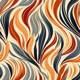 Energetic Blue and Orange Brushstroke Pattern