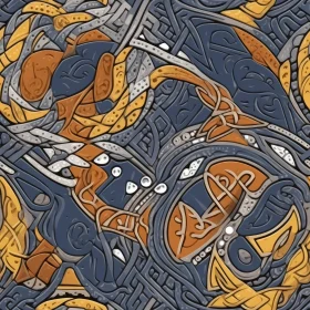 Intricate Viking-Style Knots Seamless Pattern