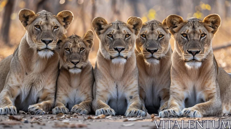 Majestic Lions in Nature - Wildlife Photography AI Image