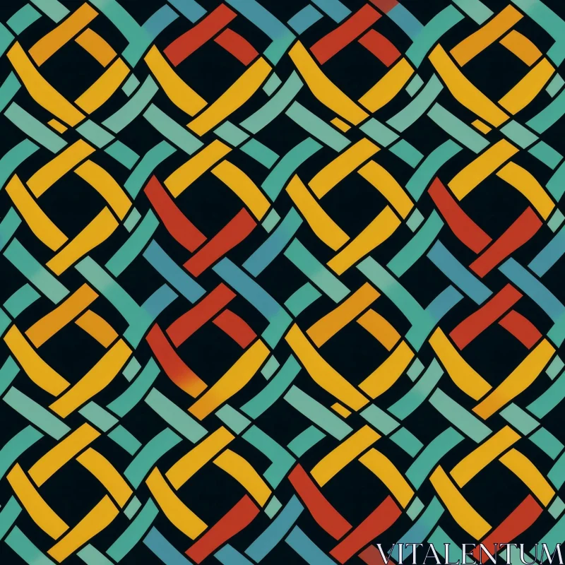 Seamless Celtic Knots Pattern - Colorful Design for Web and Fabric AI Image