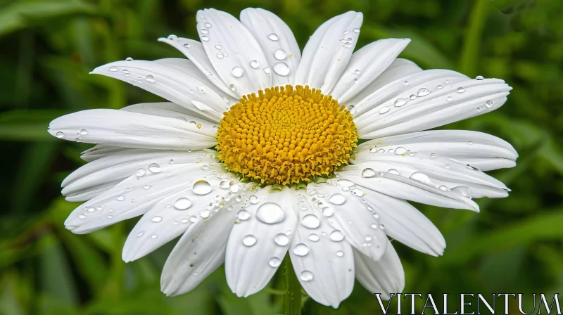 White Daisy Flower with Yellow Center - Nature's Beauty AI Image