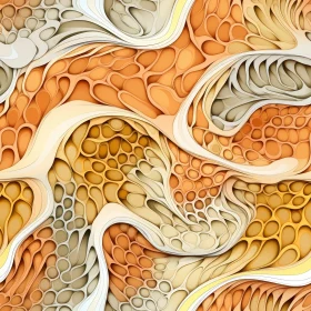 Intricate Organic Coral Reef Pattern in Soft Pastel Colors