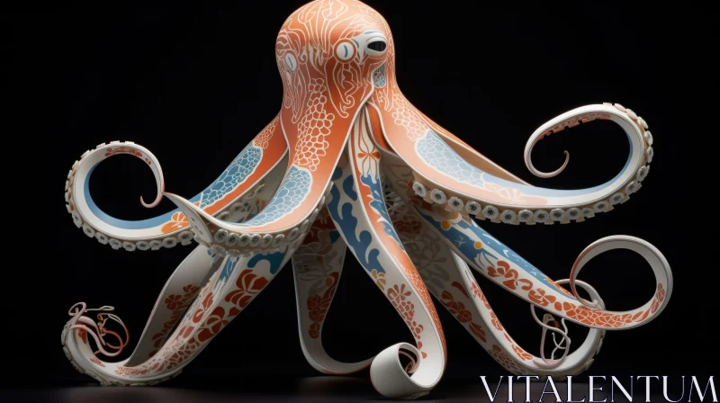 Intriguing Octopus 3D Rendering AI Image