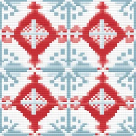 Red and Blue Diamond Seamless Pattern on White Background
