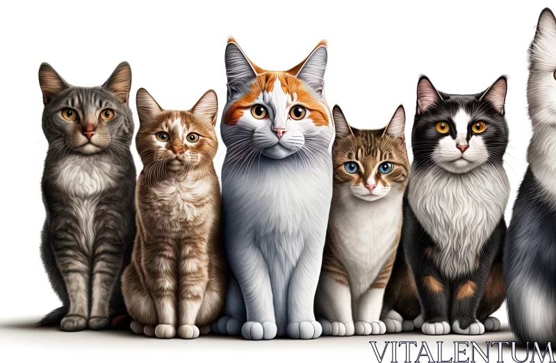 Captivating Realistic Renderings of Cats and Rabbits in Different Styles AI Image