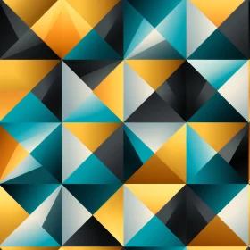 Blue and Yellow Geometric Triangle Pattern
