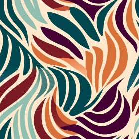 Earth-Toned Abstract Floral Pattern