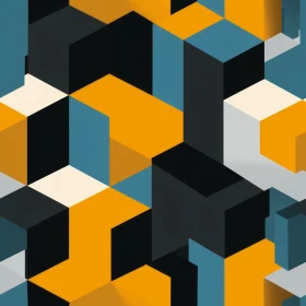 Modern Geometric Cube Pattern
