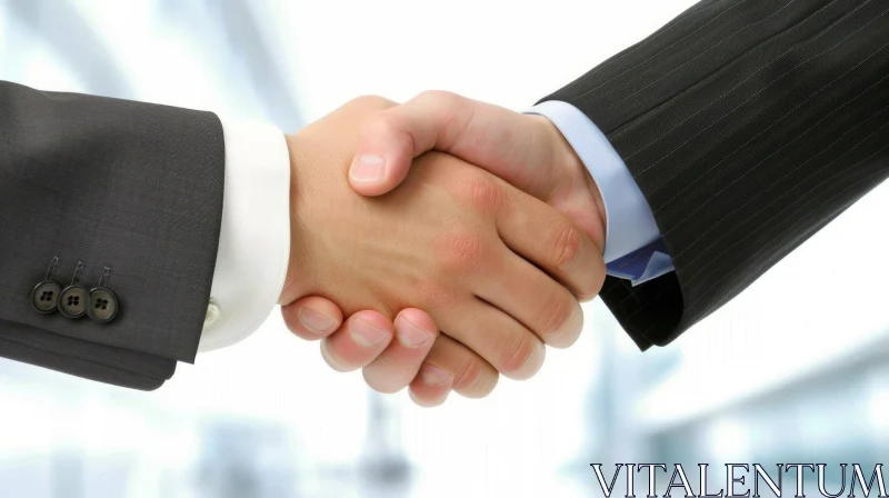Symbolic Handshake - Business Etiquette and Cooperation AI Image