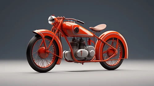 Vintage Motorcycle Rendered in Cinema4D | Postwar Avant-Garde Style