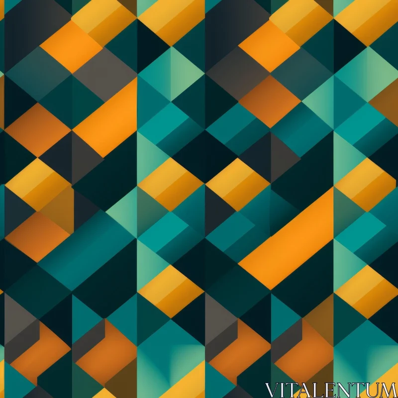 Dark Blue Geometric Seamless Pattern AI Image