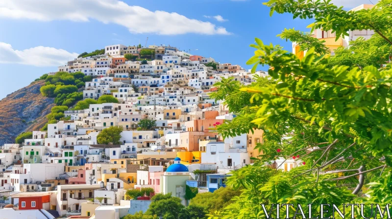 Oia: A Serene Cliffside Town in Santorini, Greece AI Image