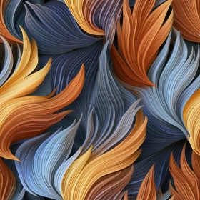 Abstract 3D Rendered Flower Petals Pattern