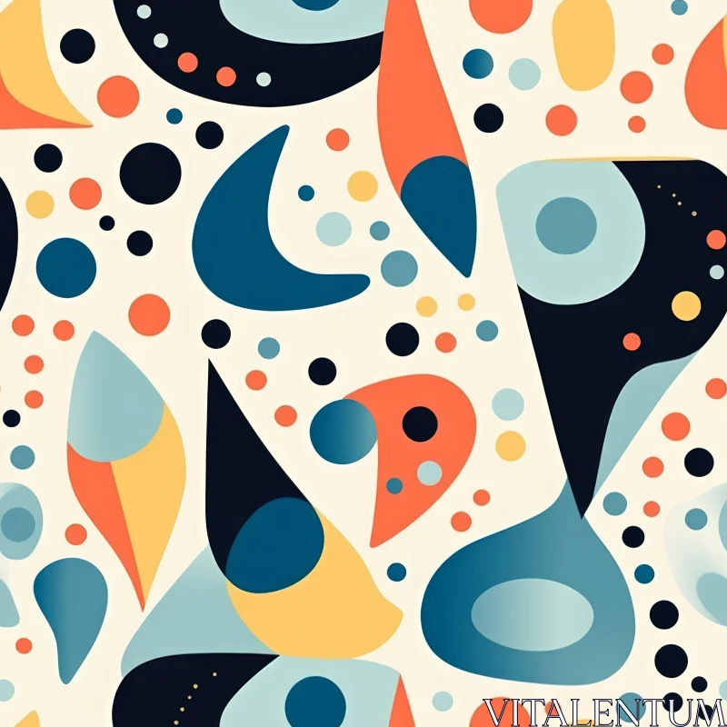 Colorful Abstract Vector Pattern for Fabric and Wallpaper AI Image