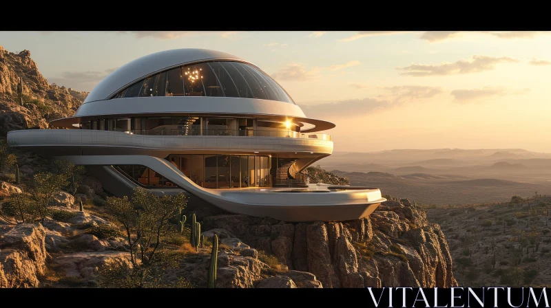 AI ART Futuristic House on Cliff: A Stunning Architectural Masterpiece