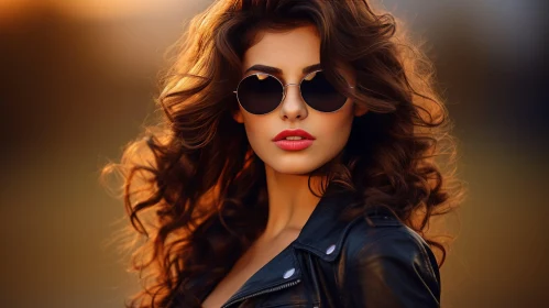 Confident Woman Portrait with Sunglasses