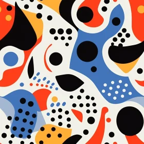Energetic Organic Abstract Pattern in Bright Colors