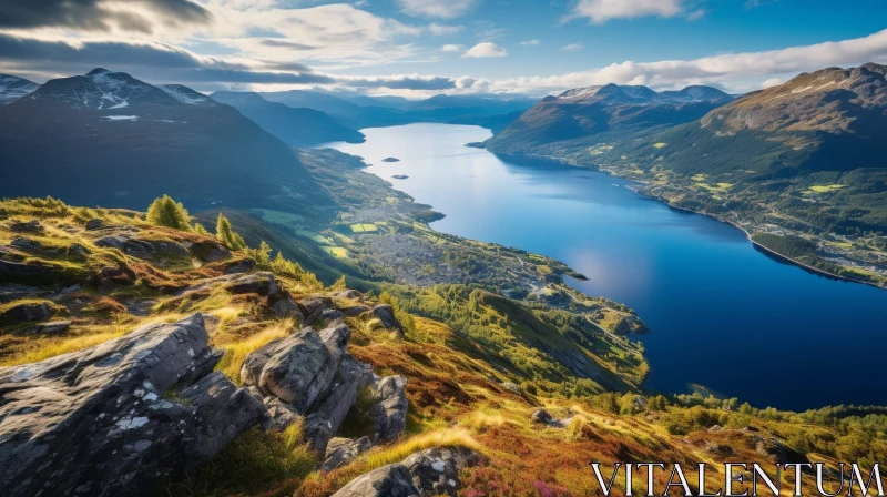 Majestic Landscape of Norway - Natural Beauty Captured AI Image