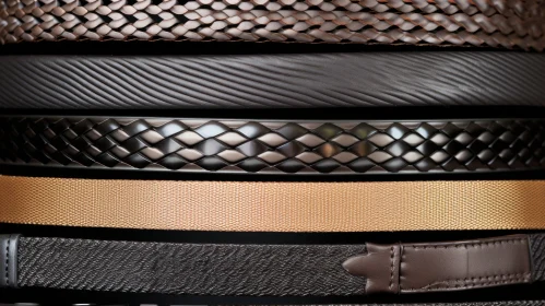 Colorful Textured Belts Stack Artwork