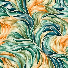 Colorful Waves Seamless Pattern - Modern Abstract Design