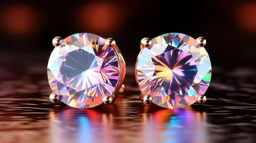 Exquisite Diamond Stud Earrings | White Gold Jewelry