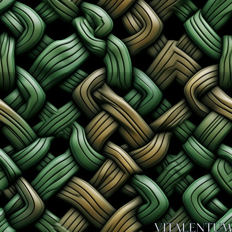 Intricate Celtic Knot Pattern on Black Background AI Image
