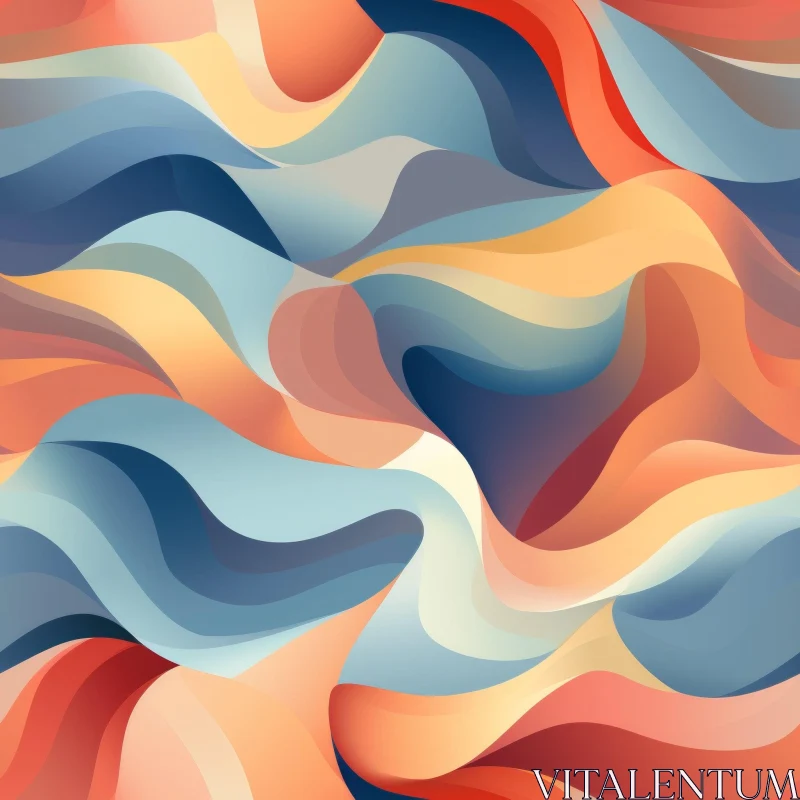 Smooth Abstract Wavy Background Pattern AI Image