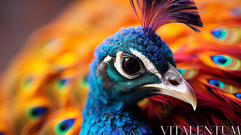 Stunning Peacock Close-up AI Image