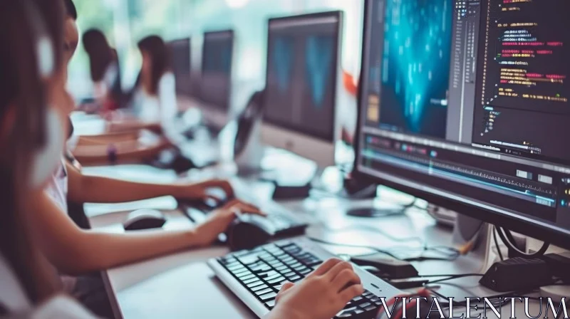 Young People Working in a Modern Office - Productivity and Focus
