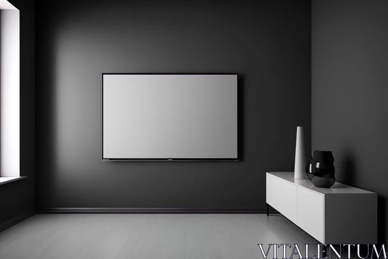 Black and White Room: A Minimalist Still Life AI Image