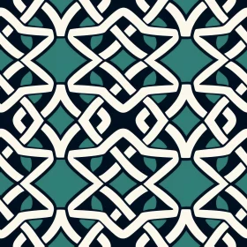 Celtic Knot Seamless Pattern on Green Background