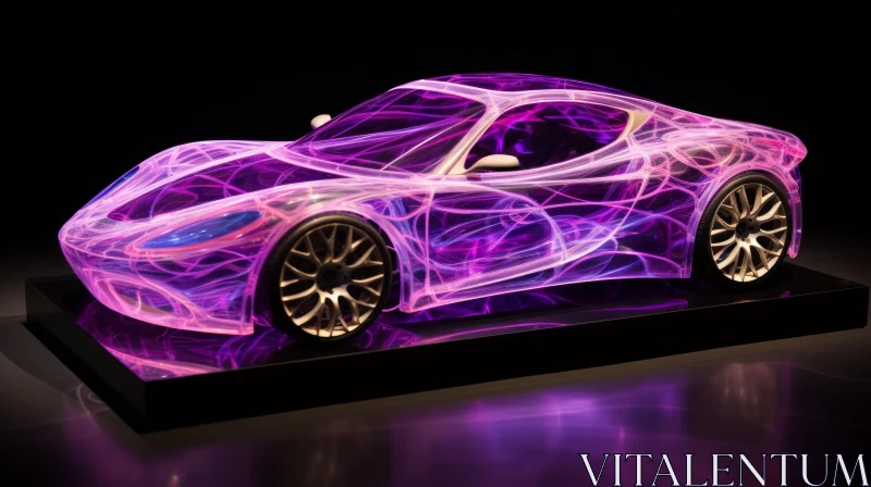 Futuristic Glass Car | 3D Rendering AI Image