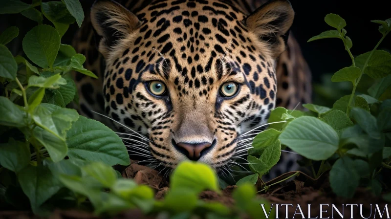 Jaguar Close-Up Portrait in Jungle AI Image