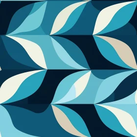 Blue and Cream Interlocking Pattern - Seamless Vector Design