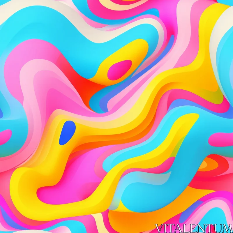 Exciting Abstract Painting with Bright Colors AI Image