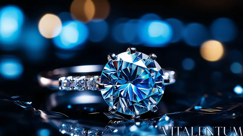 AI ART Exquisite White Gold Diamond Ring | Stunning Jewelry Piece