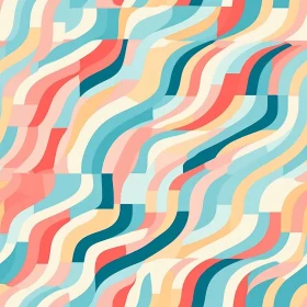 Dynamic Abstract Wavy Pattern Background in Blue and Yellow
