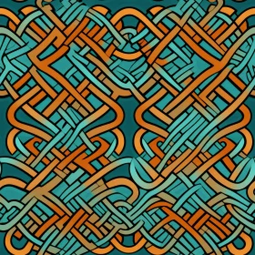 Intricate Celtic Knots Pattern on Dark Blue Background
