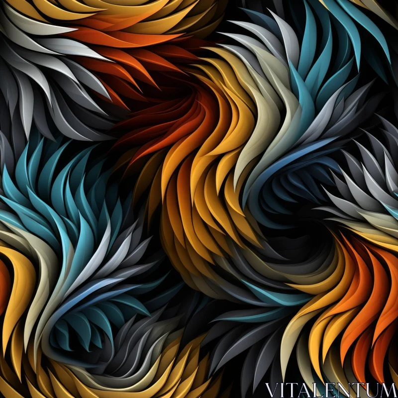 Vivid Abstract Painting - Colorful Movement and Textures AI Image