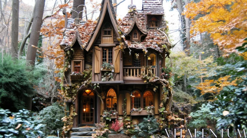 Enchanting Fairy House in a Forest | Magical Woodland Abode AI Image