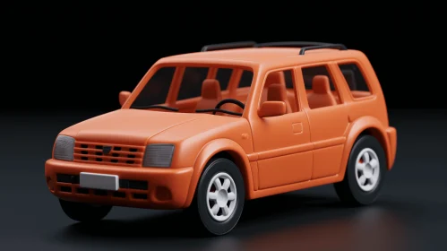 Orange SUV - Toy-like Proportions - Ultra Realistic