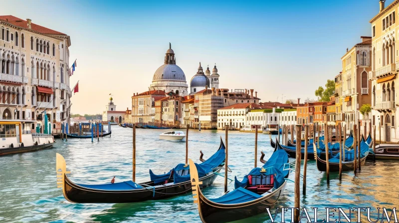 Venice, Italy: Grand Canal, Basilica di Santa Maria della Salute - Captivating Cityscape AI Image