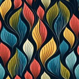 Colorful Leaves Seamless Vector Pattern