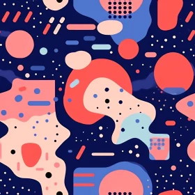 Dark Blue Geometric Pattern for Fabric and Wallpaper