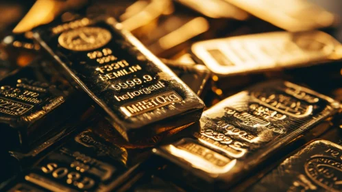 Exquisite Gold Bars - A Symbol of Wealth and Opulence
