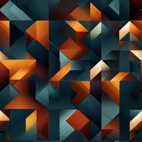 Blue and Orange Abstract Geometric Pattern